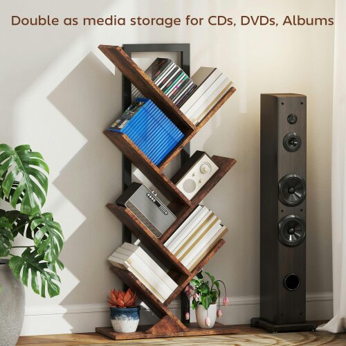 Wyld Haus Modo Wood Wood Effect 6 Section Tree Style Bookcase