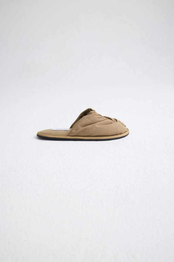 Pretty You London Linen Mule In Overland Trek