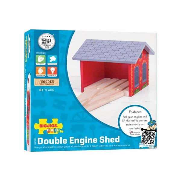 Bigjigs Rail Double Engine Shed