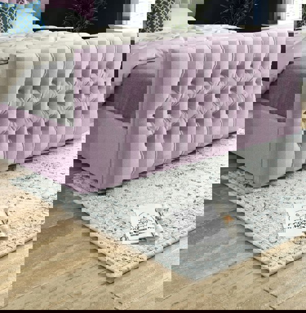 Casa Magna Novara Upholstered Soft Velvet Bed Frame - Pink