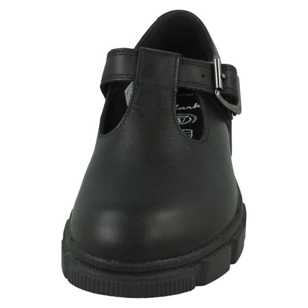 Clarks Girls Clarks Chunky Sole T-Bar School Shoes Evyn Bar K