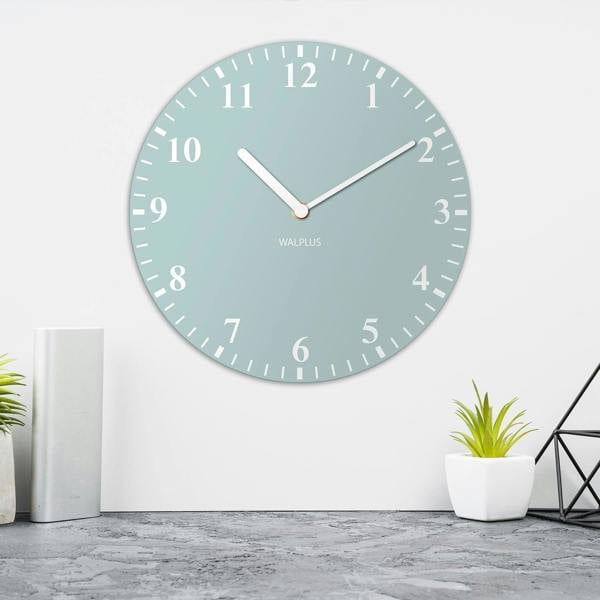 WALPLUS WC3014 - Duck Egg Blue Solid Colour Classic Silent Wall Clock - 30 cm / 11.8 in