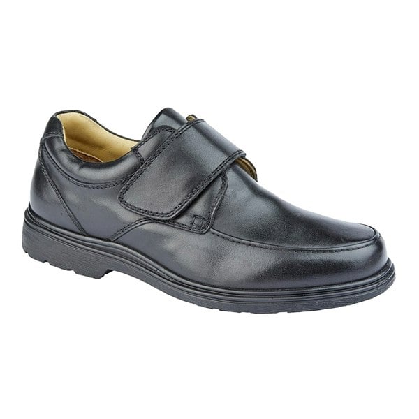 Roamers Mens Leather Shoes - Black