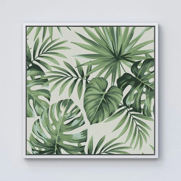 Warren Reed Exotic Palm Leaves Framed Canvas