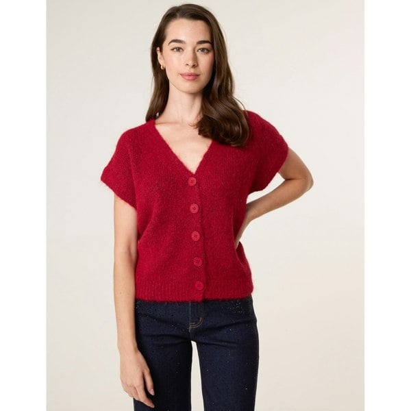 Blue Vanilla Button Front Vest