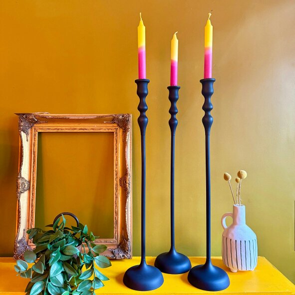 Love Frankie Matt Black Poker Candlestick