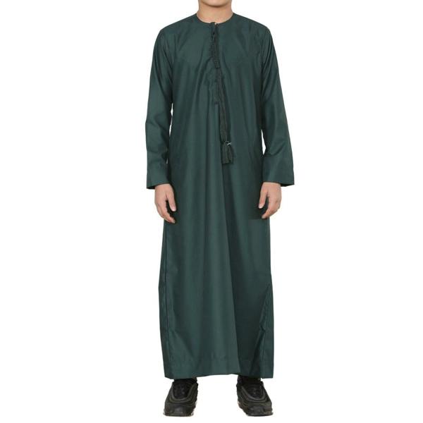 Infinity Leather Boy's Kids Thobe Emirati Jubba Islamic Clothing Kaftan Eid String Tassel