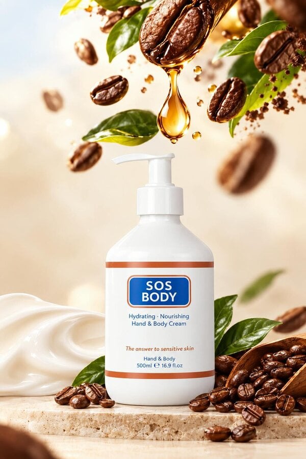SOS Serum Skincare SOS Body - Hand & Body Lotion 500ml - 500ml - SOS Body Cream