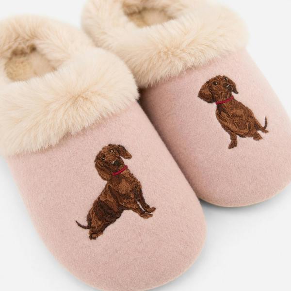 Joules SLIPPET LUXE Dog Mules   in  Pink