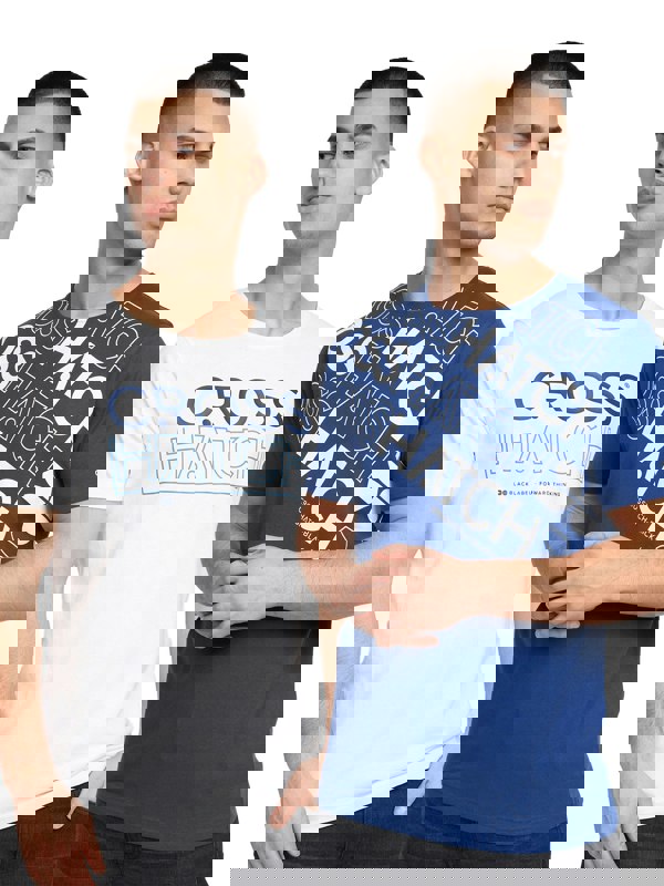 Crosshatch Morland T-Shirt 2pk Navy/White