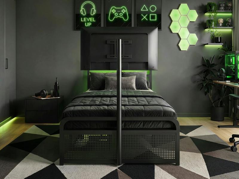 Recoil Panther Metal TV Bed with Storage