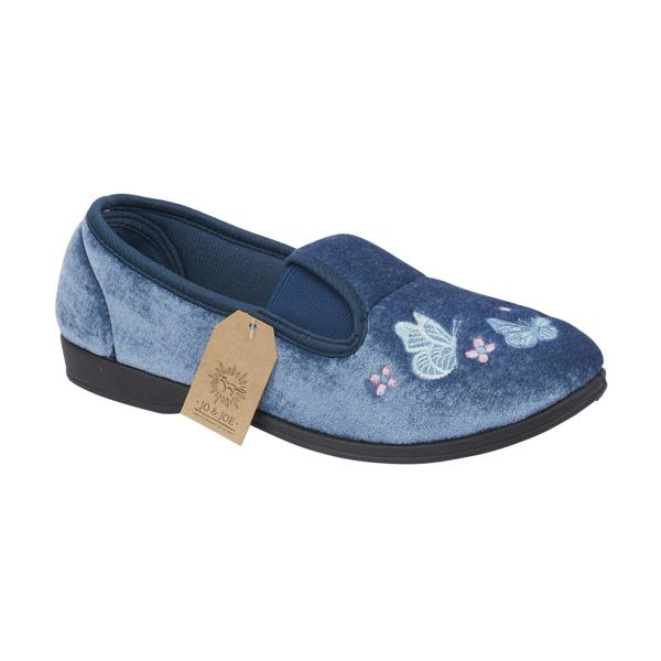 Jo & Joe CHERISH Full Slippers   in  Navy