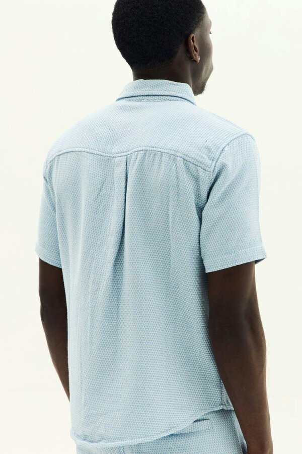 Men’s Slim Fit Textured Shirt & Shorts Co-Ord Set
