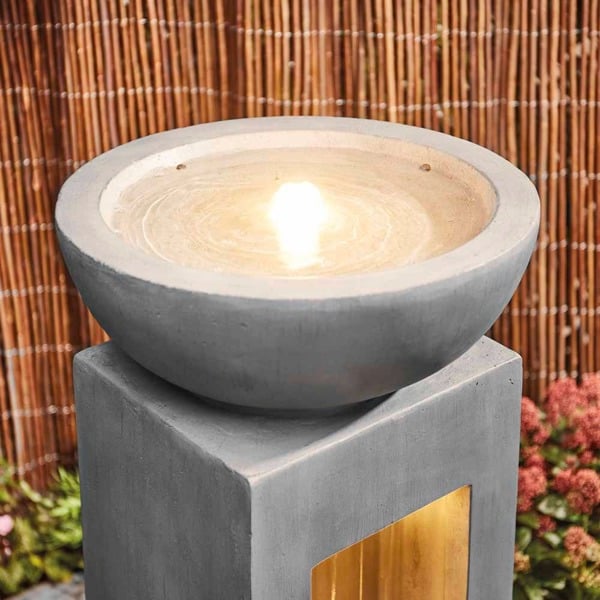 Serenity Garda Falls Outdoor Garden Water Feature with LED Lighting