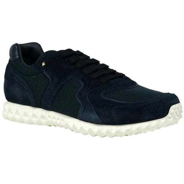 Valentino Garavani Low Cut Suede Sneakers - Navy