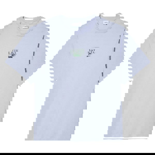 Lacoste Womens/Ladies Printed Cotton Relaxed Fit T-Shirt - Blue