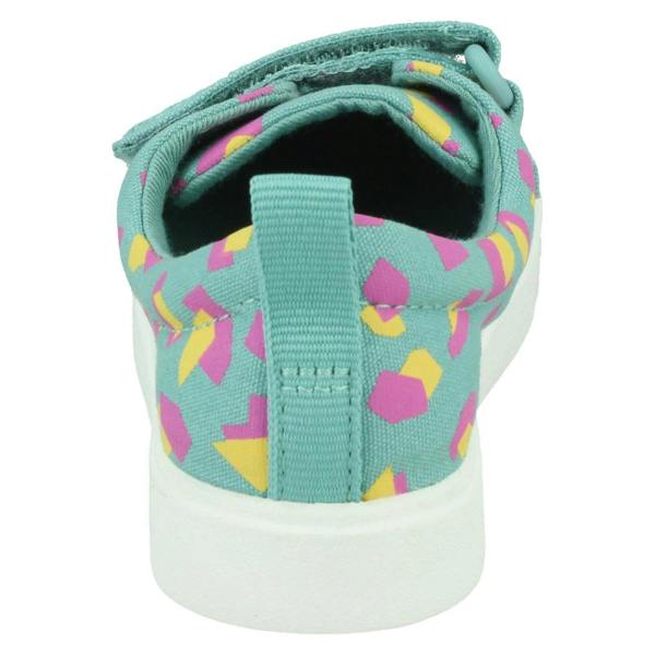 Clarks Childrens Clarks Hook & Loop Fastening Canvas Shoes City Bright