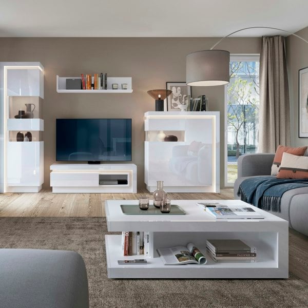 Furniture To Go Lyon Designer Coffee Table in White and High Gloss