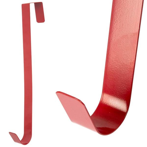 38cm Red Metal Wreath Hanger for Doors, Festive Over-Door Hook for Seasonal Displays image 7