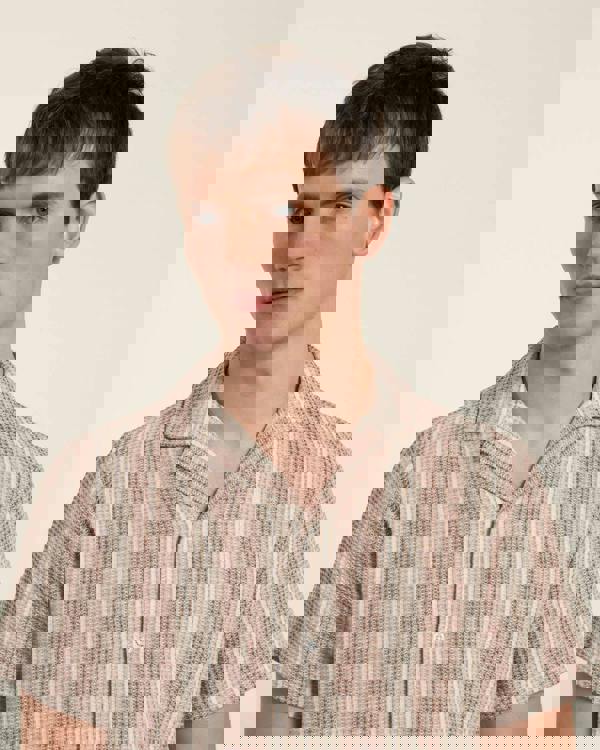 Larsson & Co Textured Stripe Short Sleeve Shirt