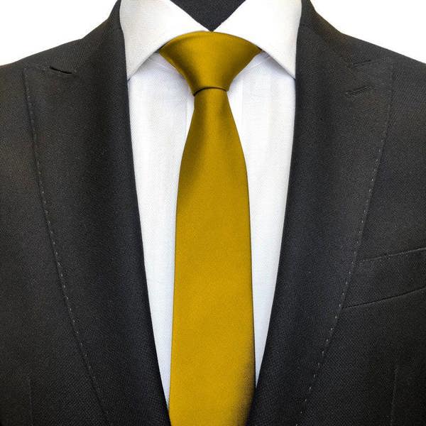 Gold classic plain  tie