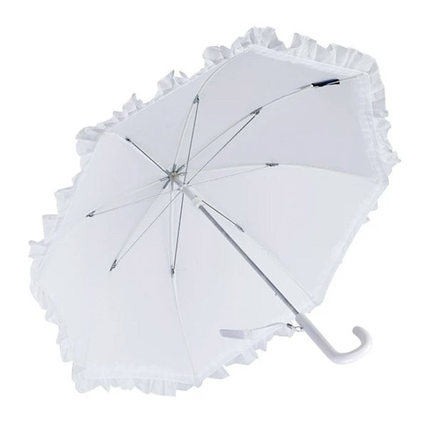 White Galleria Kids Frilled Umbrella Canopy