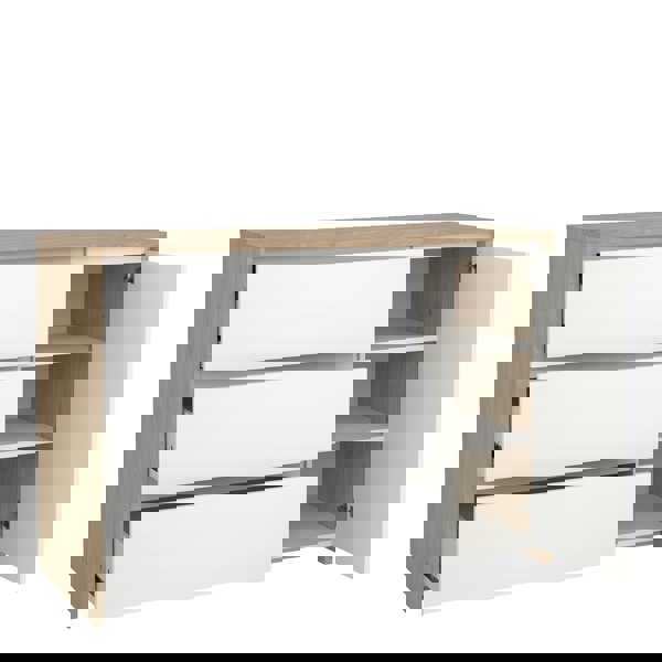 Furniture To Go Next Sideboard with 1 Door and 3 Drawers Jackson Hickory White high gloss