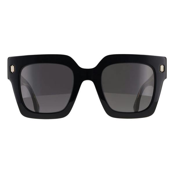 Fendi Sunglasses FE40101I Fendi Roma 01A Shiny Black Smoke Grey