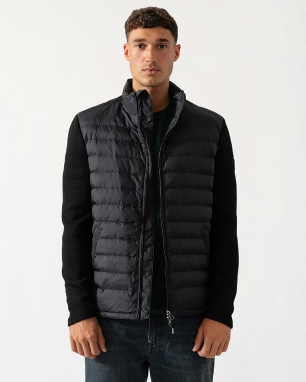GANT Mens Mixed Media Hybrid Jacket - 5 Black