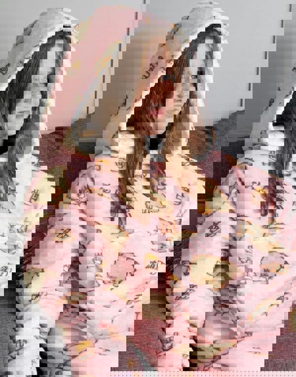 Pusheen Unisex Kids Pink Pusheen The Cat Blanket Hoodie