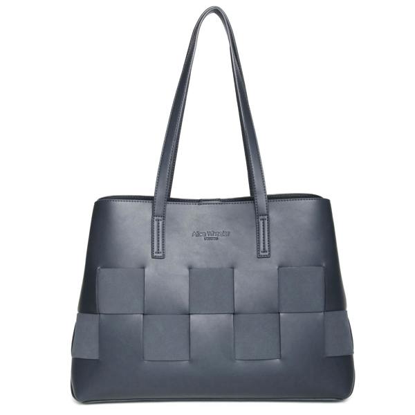 Alice Wheeler Milan Tote Bag – Large Structured Work Bag – Vegan Nappa & Suede