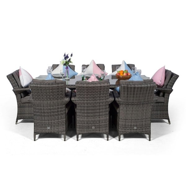Giardino Arizona Rectangular 8 Seater Patio Dining Set with Ice Bucket Drinks Cooler
