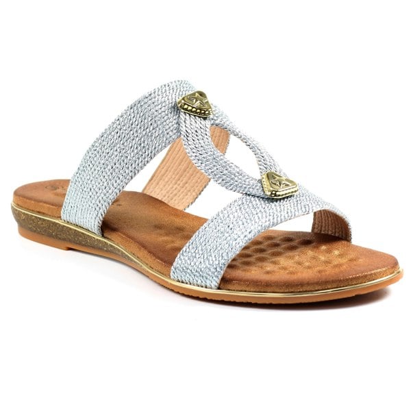 Lunar Women's Calow Leather Sandals - Silver