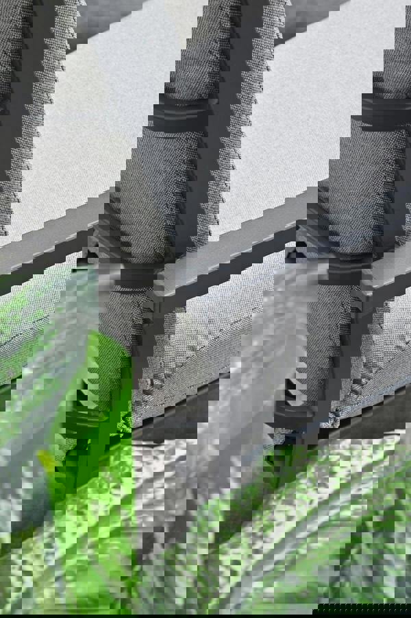 Garden Impressions Edison Natural - Six Seater Oval Dining Suite with Sergio Chairs - Light Grey Cushions