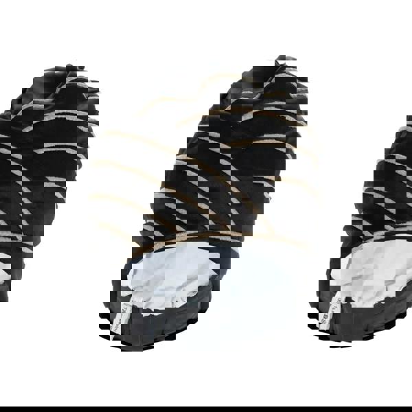 Fashy black satin piped fabric swim cap with gold trim