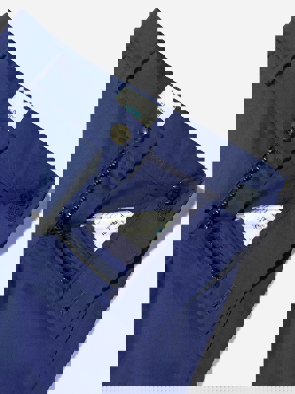 Fendi Kids Fendi Boys Gabardine Stretch Trousers in Navy