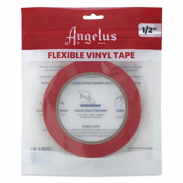 Angelus Red Vinyl Tape - 0.5 Inch for Detailed Masking & Intricate Patterns