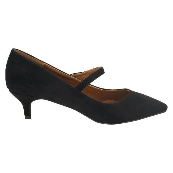 Spot On Ladies Spot On Mid Heel Mary Jane Shoes