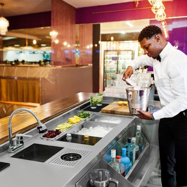 Kukoo Deluxe Modular Cocktail Bar Station with Ice Well