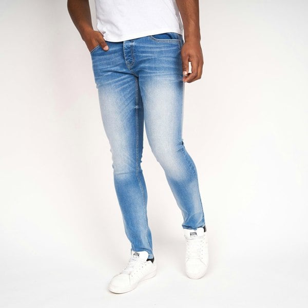 Crosshatch Mens Barbeck Slim Jeans - Light Wash
