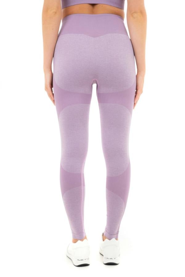 Smart Living Women's Seamless Ribbed Marl Leggings - Plum