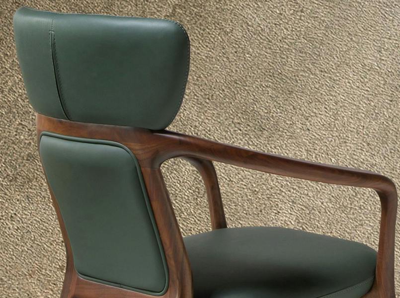 Angel Cerdá Dark Green Leatherette  Armchair 5180