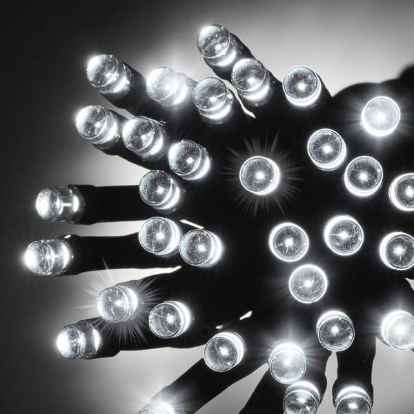 Cool White LED Multifunction Outdoor String Fairy Lights with Timer, Size Options 100 to 2000 LEDs image 3