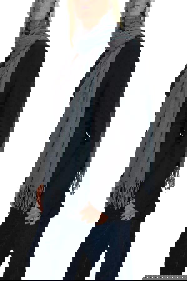 Paulo Due Wool Blend Pashmina Scarf Solid Colour