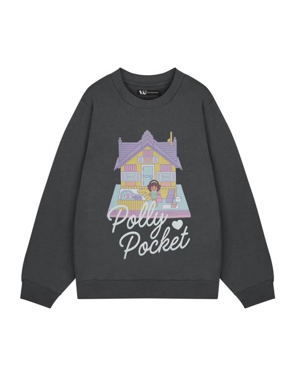 Polly Pocket Womens Grey Doll House Sweatshirt
