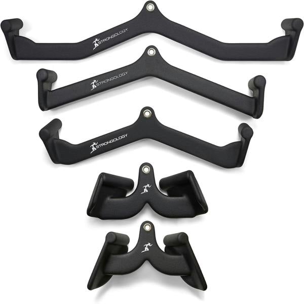 Homeology Lat Bar Pull Down Bar Attachments, Workout Accessory for Gym, Fitness, Cable Weightlifting Use, Strength Training