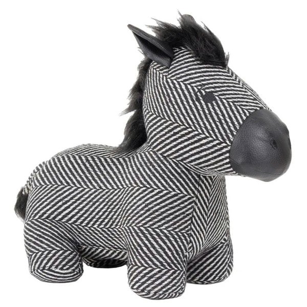 Paoletti Jacquard Zebra Doorstop - Black