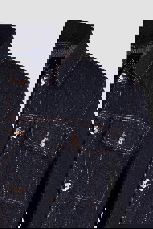 ENORSIA Long Sleeve Raw Denim Jacket