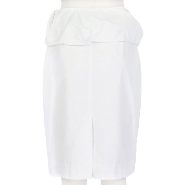Proenza Schouler optic white cotton poplin skirt knee length skirt