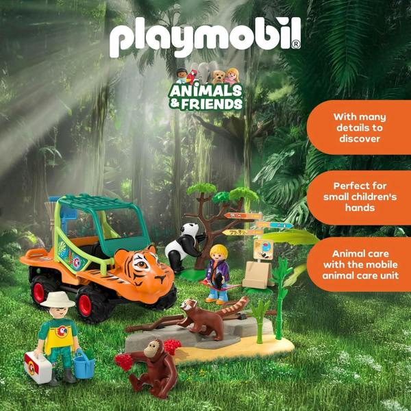 Playmobil Zoo: Zoo Caretaker with Vehicle - 72072 Playset